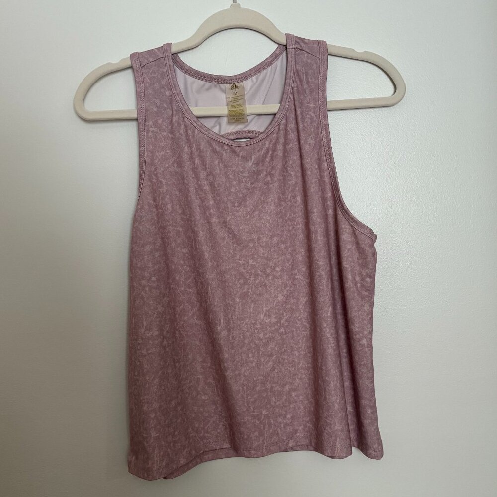Harmony & Balance Pink Marbled Open-Back Tank – Women’s M